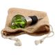Olive Green Interior Glass Cut Wine Stopper